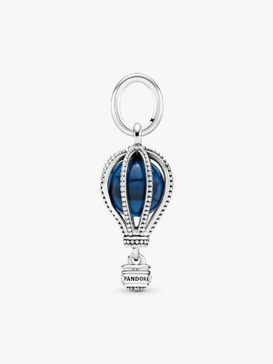 Charm Pendente Balão de Ar Quente Rosa Brilhante