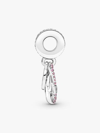 Charm Pendente Duplo Mamá e Infinito com Pavê