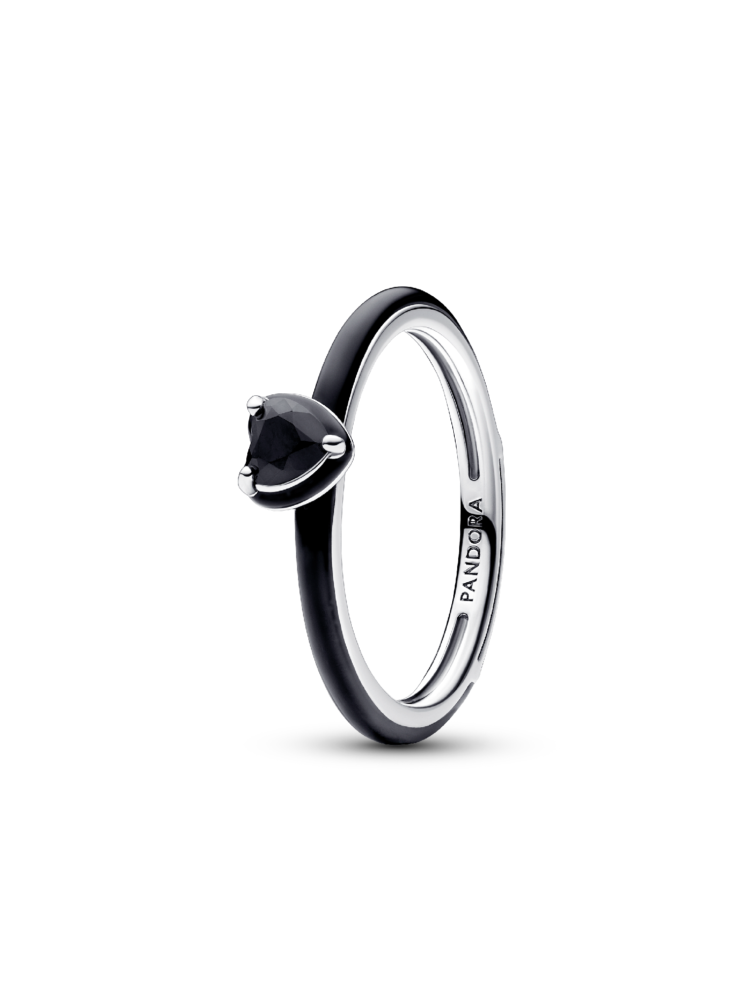 Anel de Coração Chakra Preto Pandora ME
