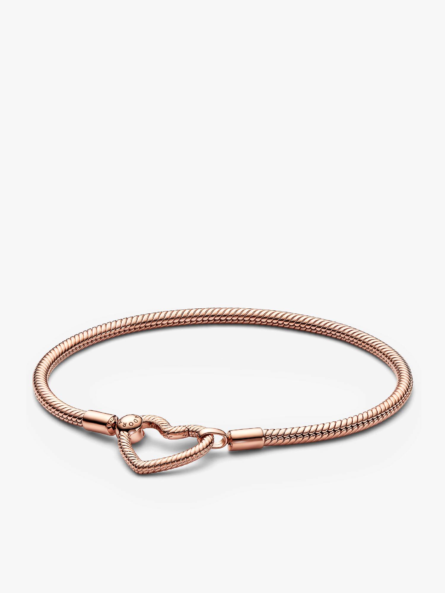 Pulseira Corrente Snake com Fecho de Coração Vazado