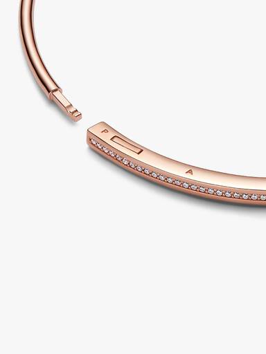 bracelete Pandora Signature I-D Pavé