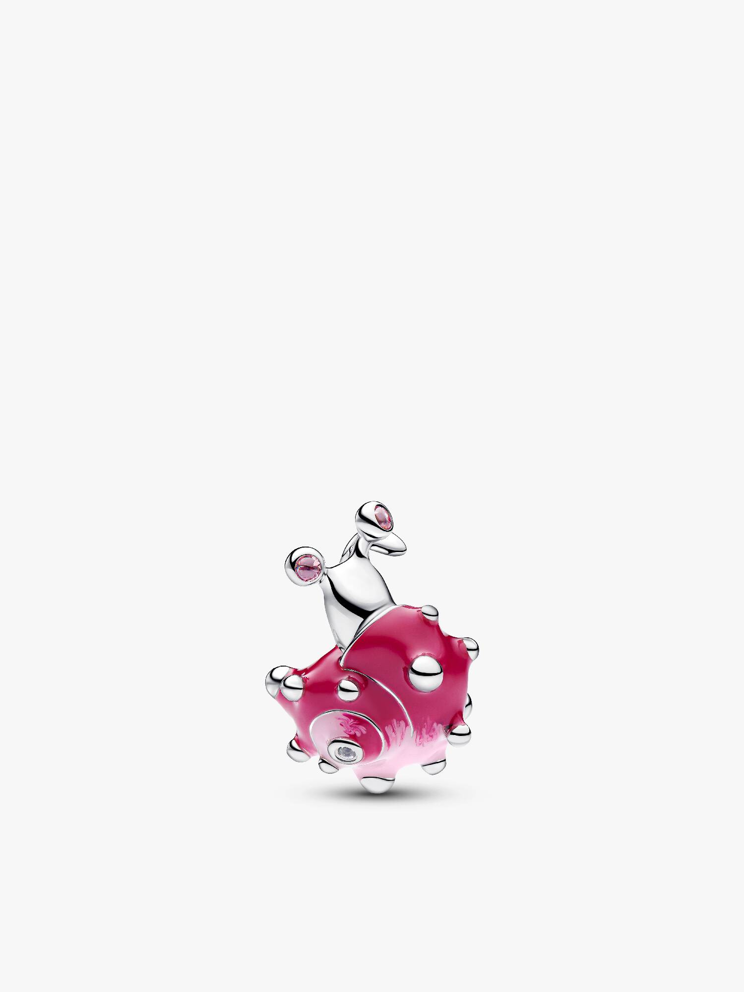 Charm de caracol rosa.
