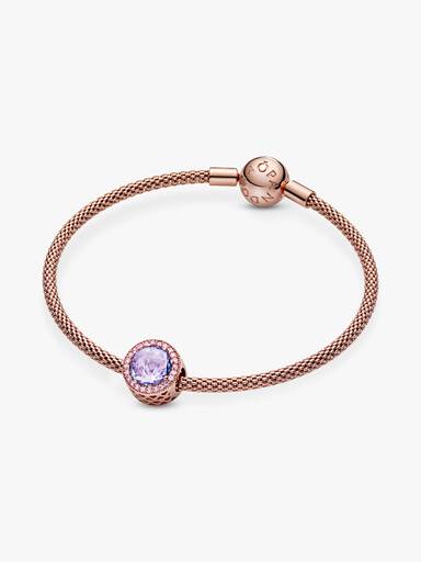 Charm Cristal Lilás Brilhante