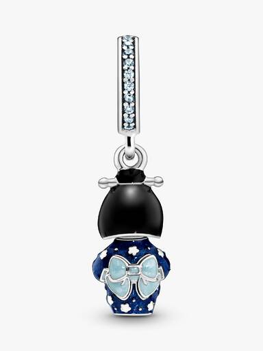 Charm Pendente Boneca Japonesa com Quimono Azul