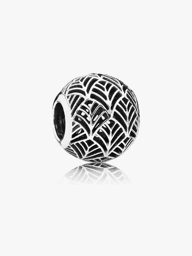 Abstract silver charm