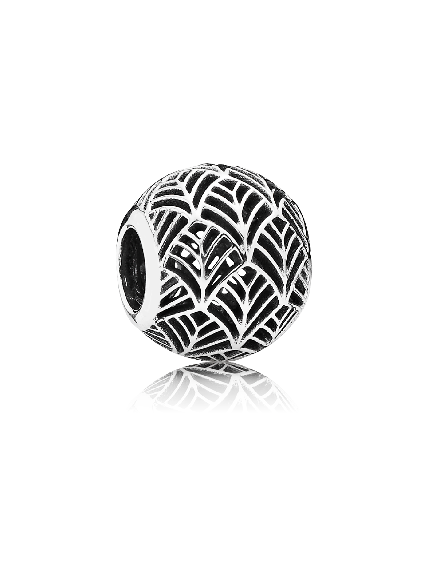 Abstract silver charm