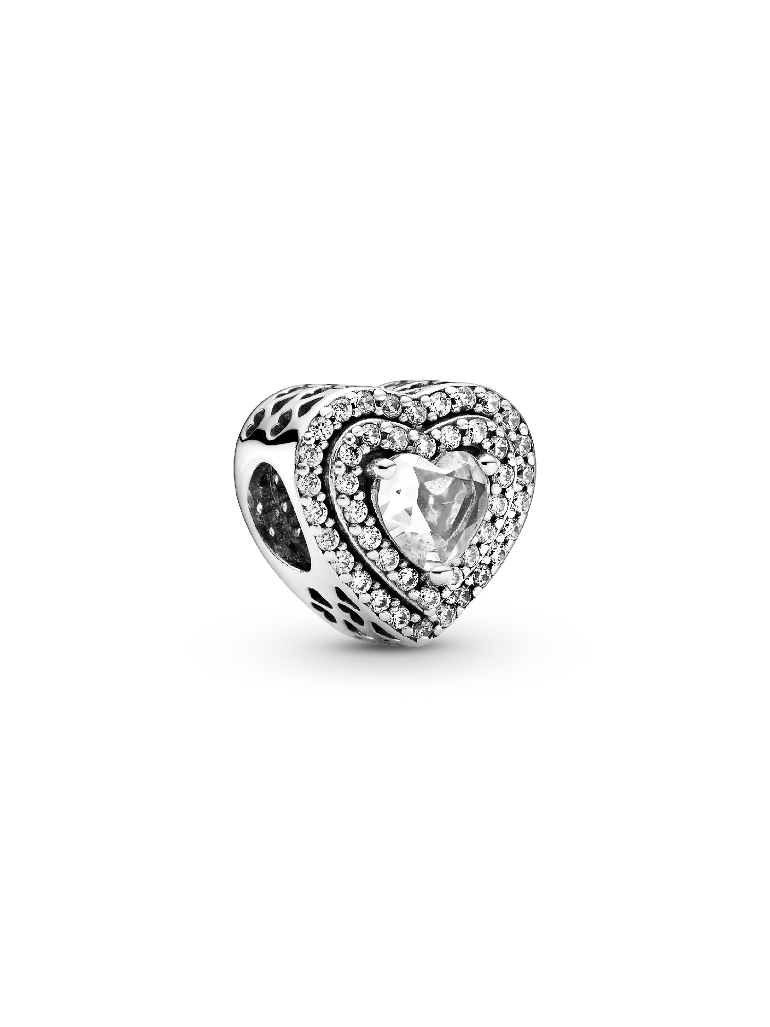 Charm Brilhante de Corações Nivelados