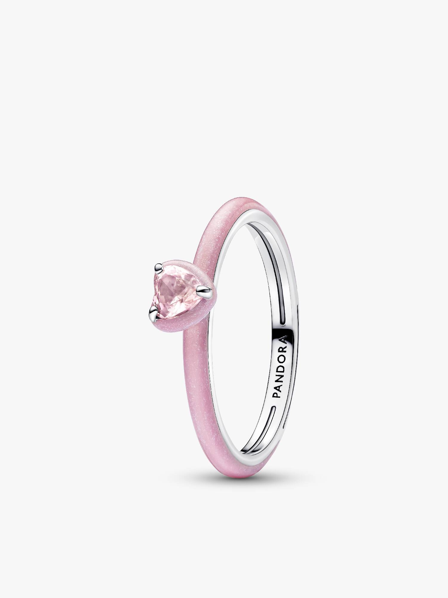 Anel de coração de chakra rosa