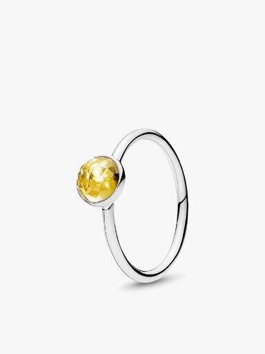 Anel November Droplet, Citrine