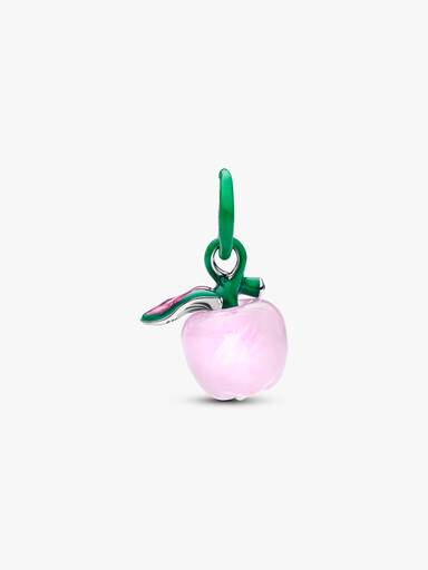 Charm de maçã rosa em Murano.