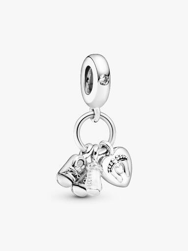Charm Pendente Mamadeira e Sapatos