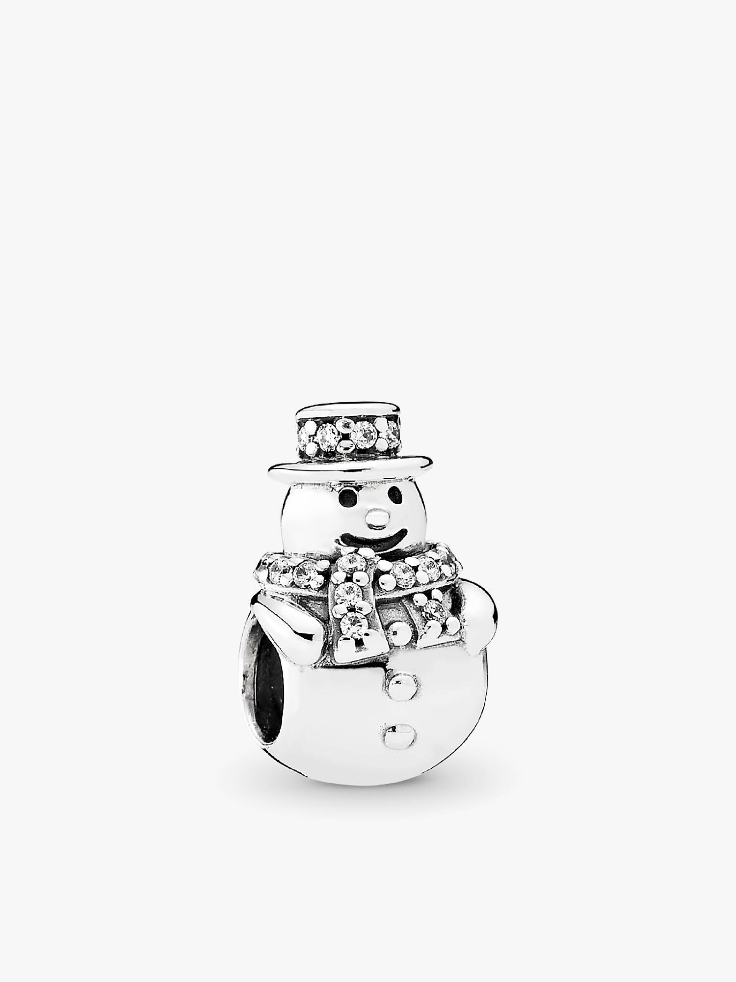 Boneco de neve Charm, Zircônia Cúbica Transparente