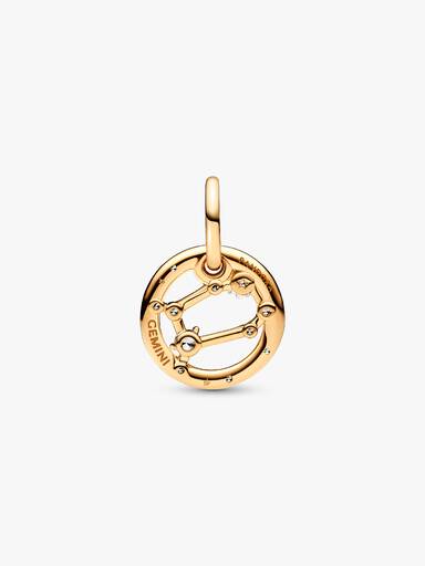Charm pendente do zodíaco de gêmeos