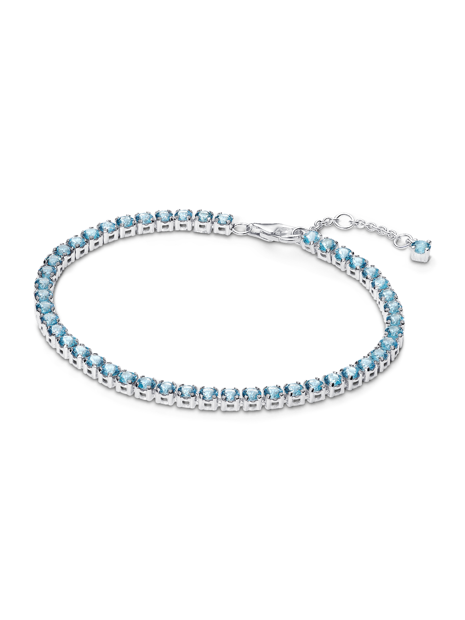 Pulseira Riviera Azul Claro Brilhante