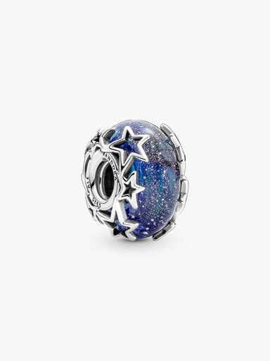 Charm de Murano Azul Galáxia e Estrela