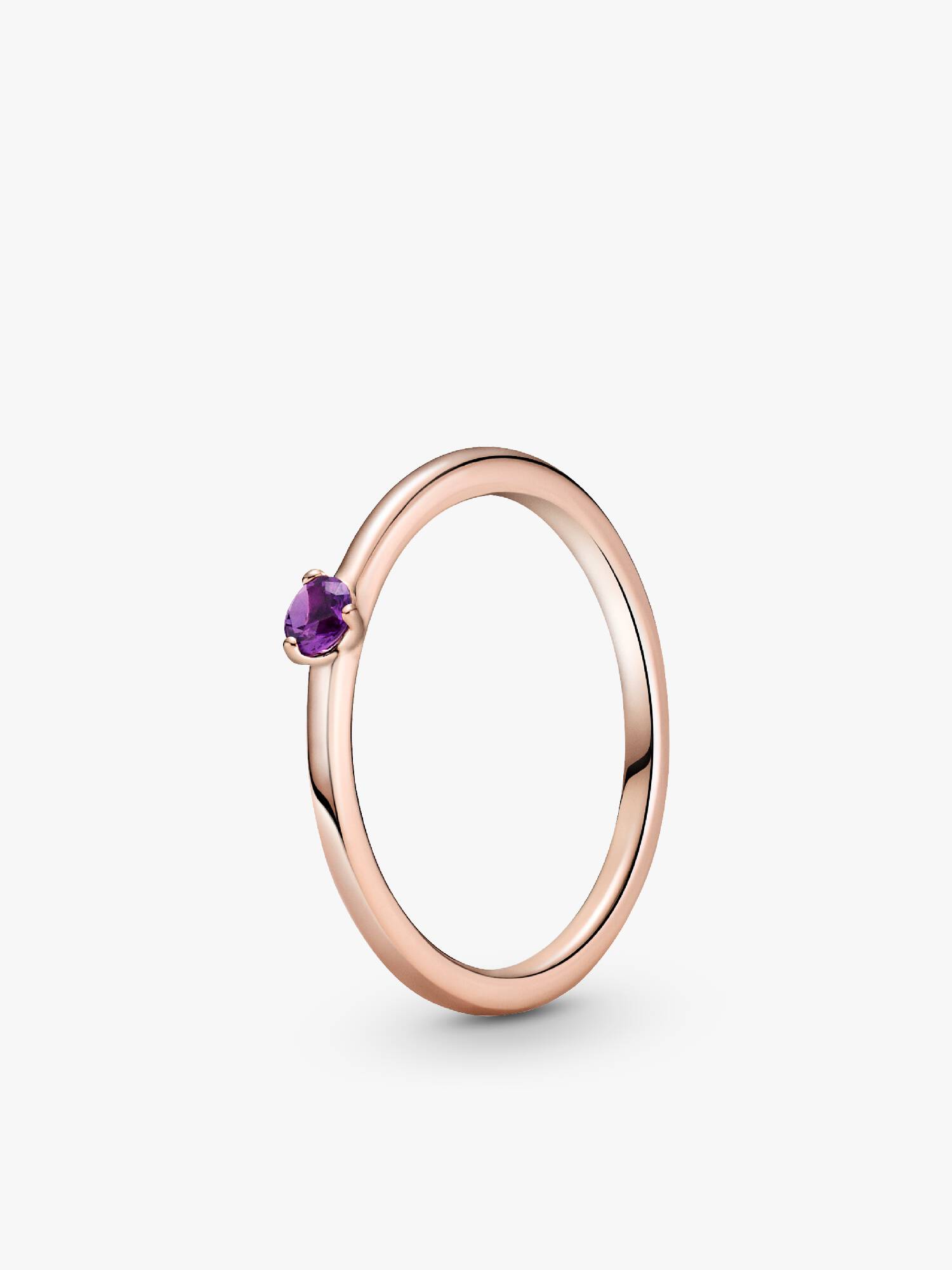 Anel Roxo Solitaire