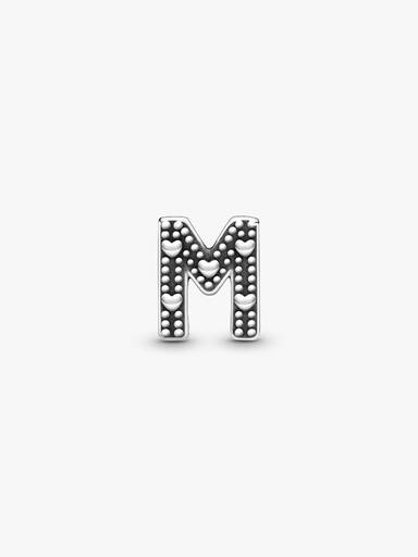 Letter M silver petite element