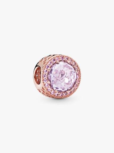 Charm Cristal Lilás Brilhante
