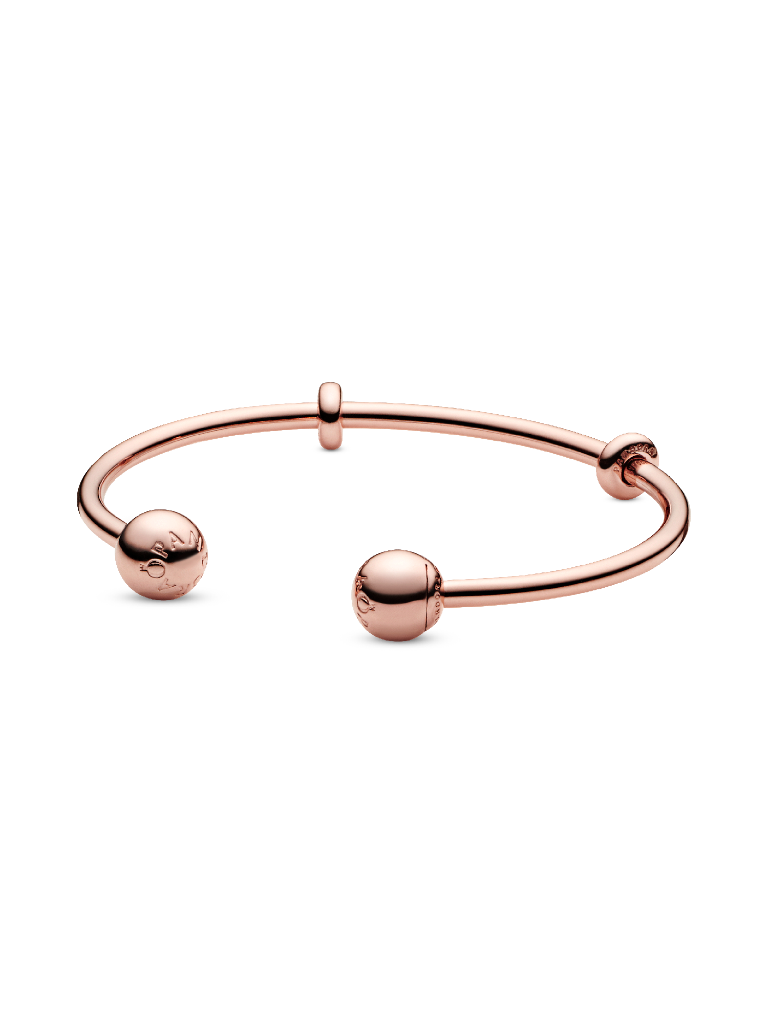 Bracelete Rígido Aberto entre Esferas
