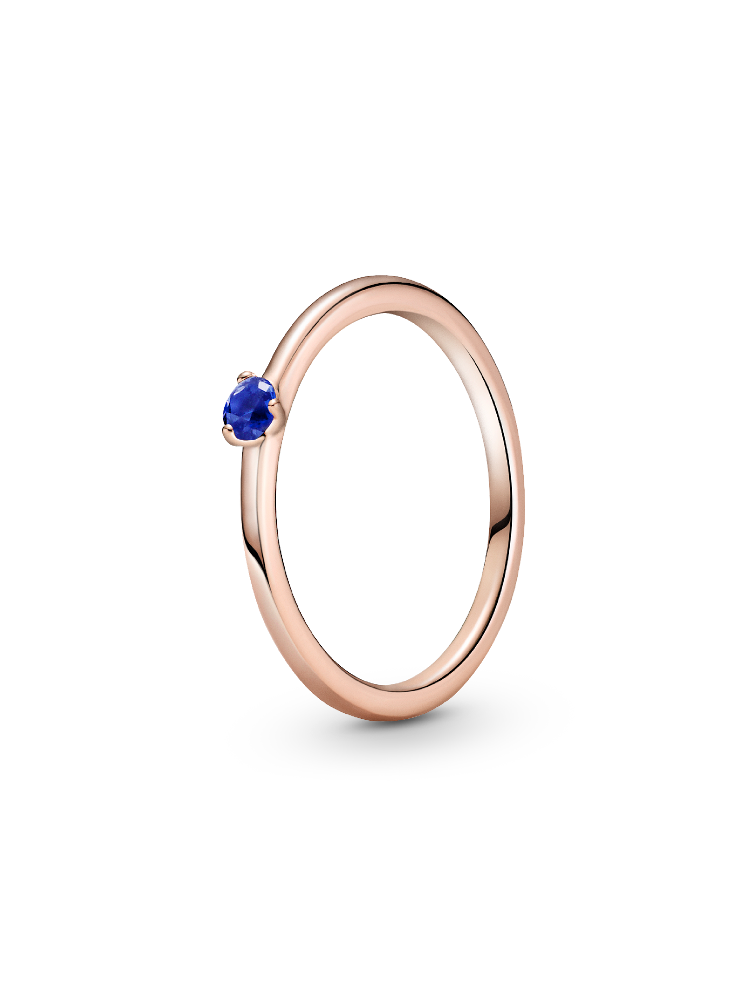Anel Stellar Azul Solitaire