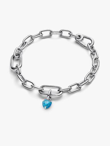 Charm pendente mini coração cor turquesa