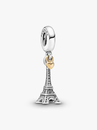 Charm pendente Torre Eiffel de Paris e Coração