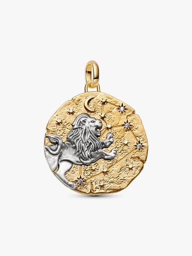 Charm Medalhão extragrande do Zodíaco do Signo de Leão