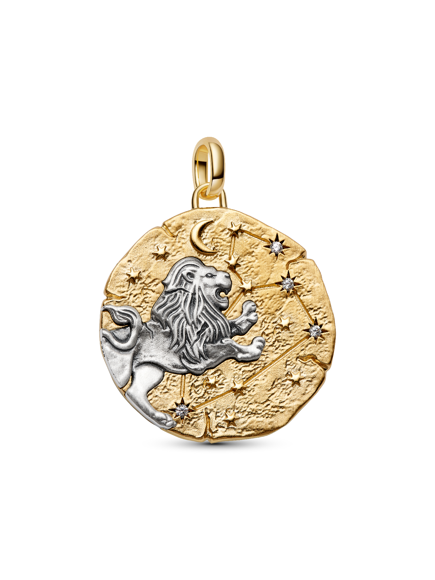 Charm Medalhão extragrande do Zodíaco do Signo de Leão