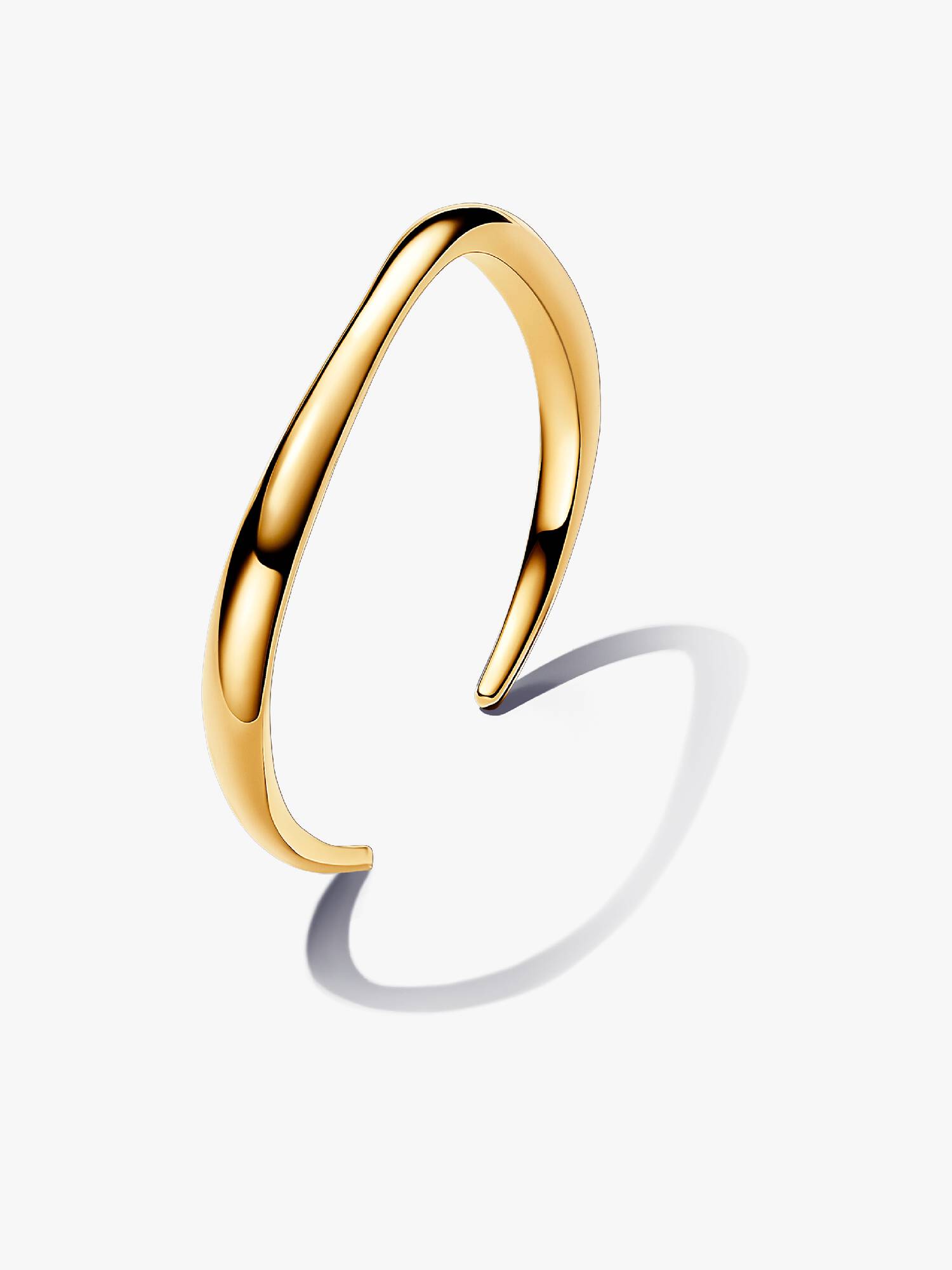 Bracelete Rígido em Forma Orgânica Aberto