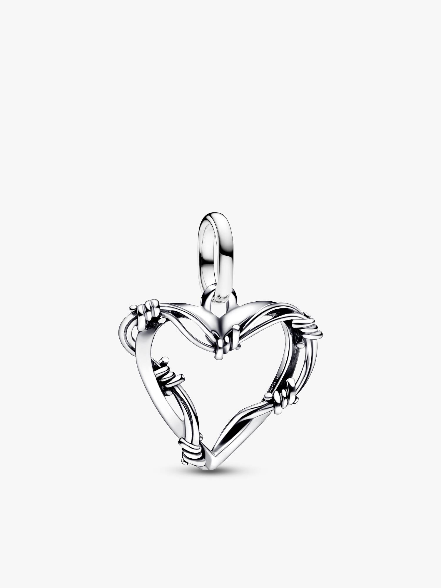 Charm Medalhão Coração de Arame