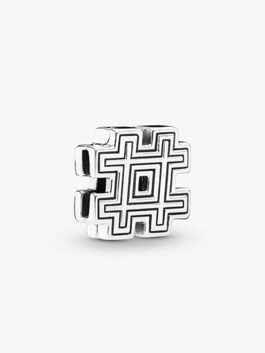 Pandora Reflexions hashtag silver clip charm