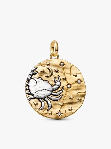 Colar com Pingente Talismã Oversized de Câncer