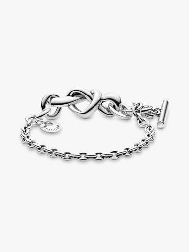 Pulseira Nó de Coração com Fecho T-Bar