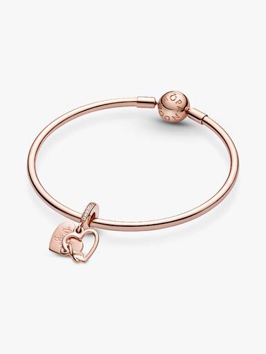 Charm Pendente Coração com Infinito Te Amo