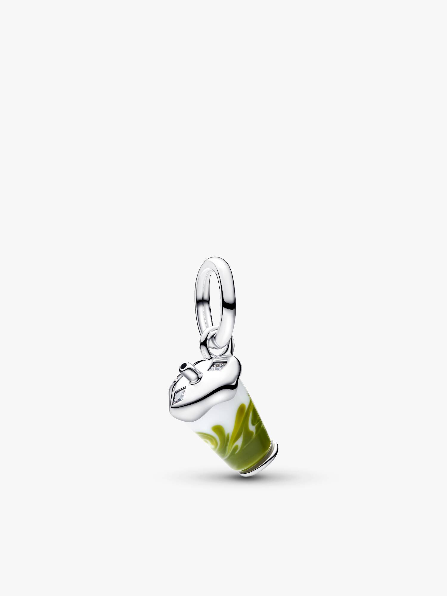 Charm Pendente em Vidro Murano Matcha Latte Gelado
