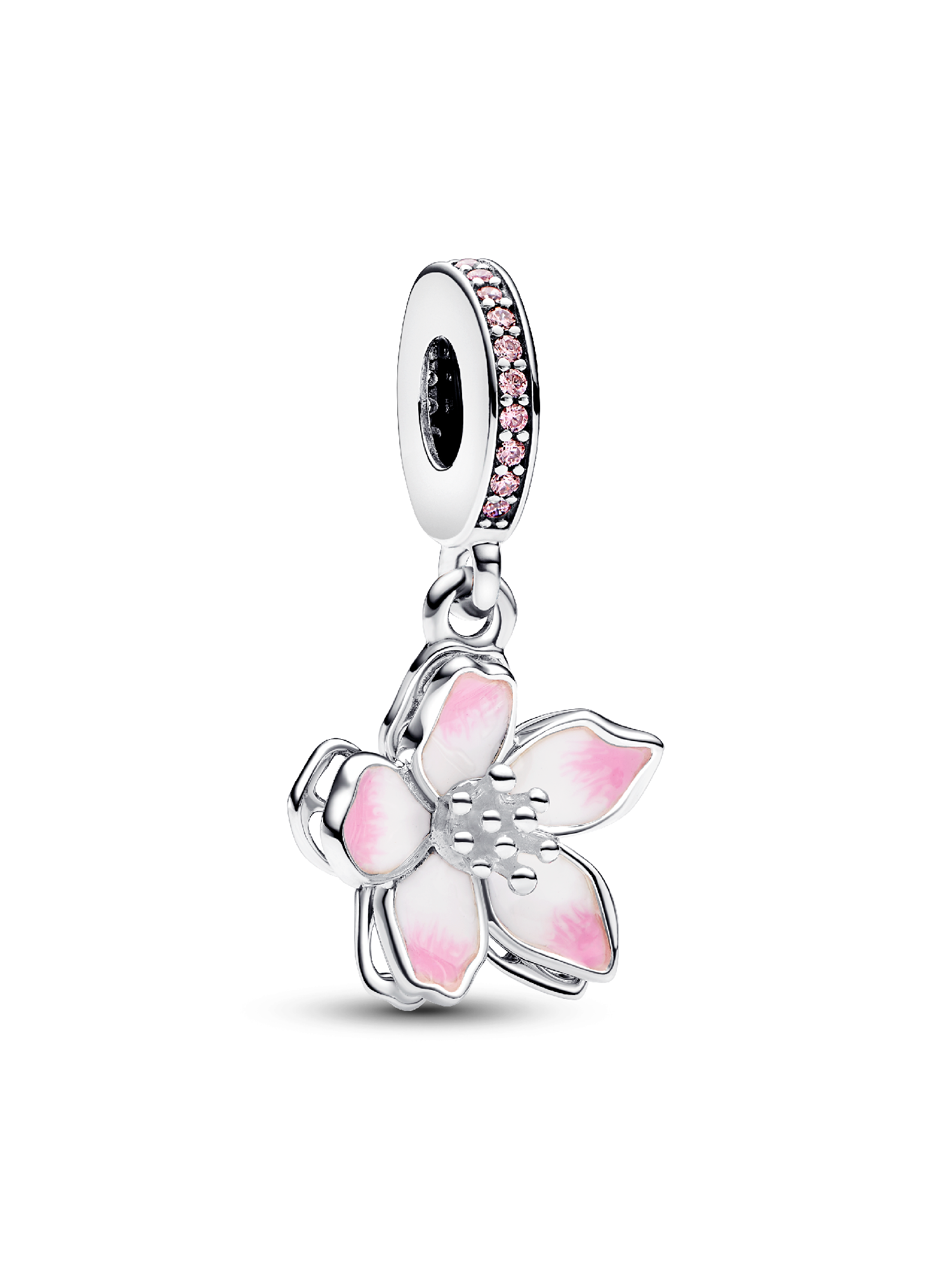 Charm pendente em flor de cerejeira