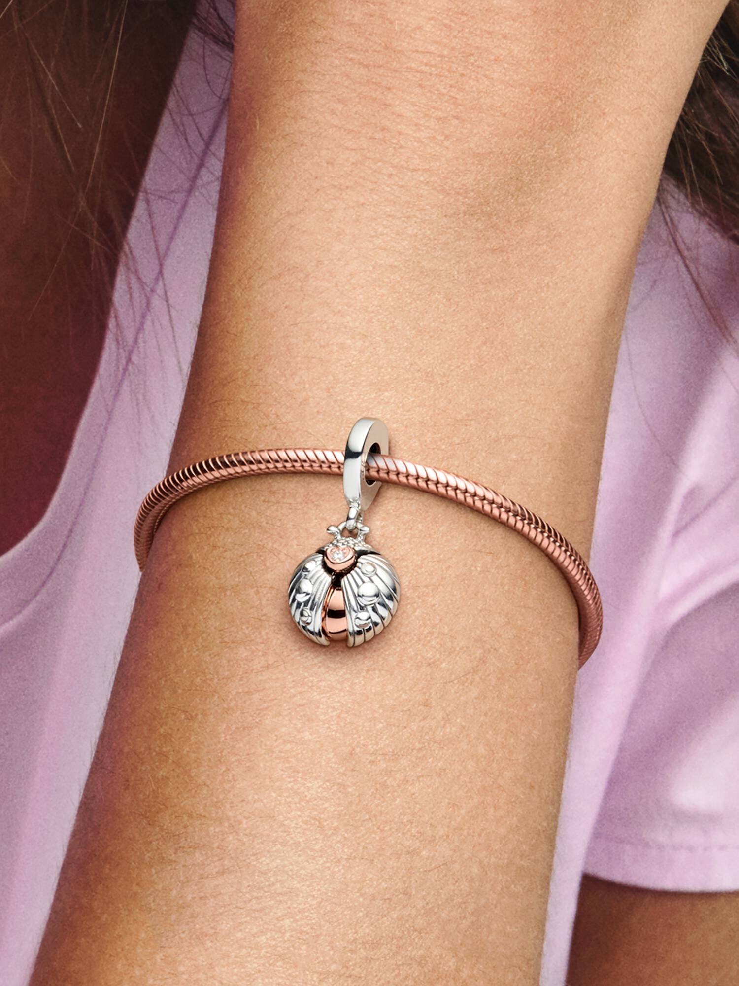 Charm Pendente My Pandora 2022 Mariquita Y Coração