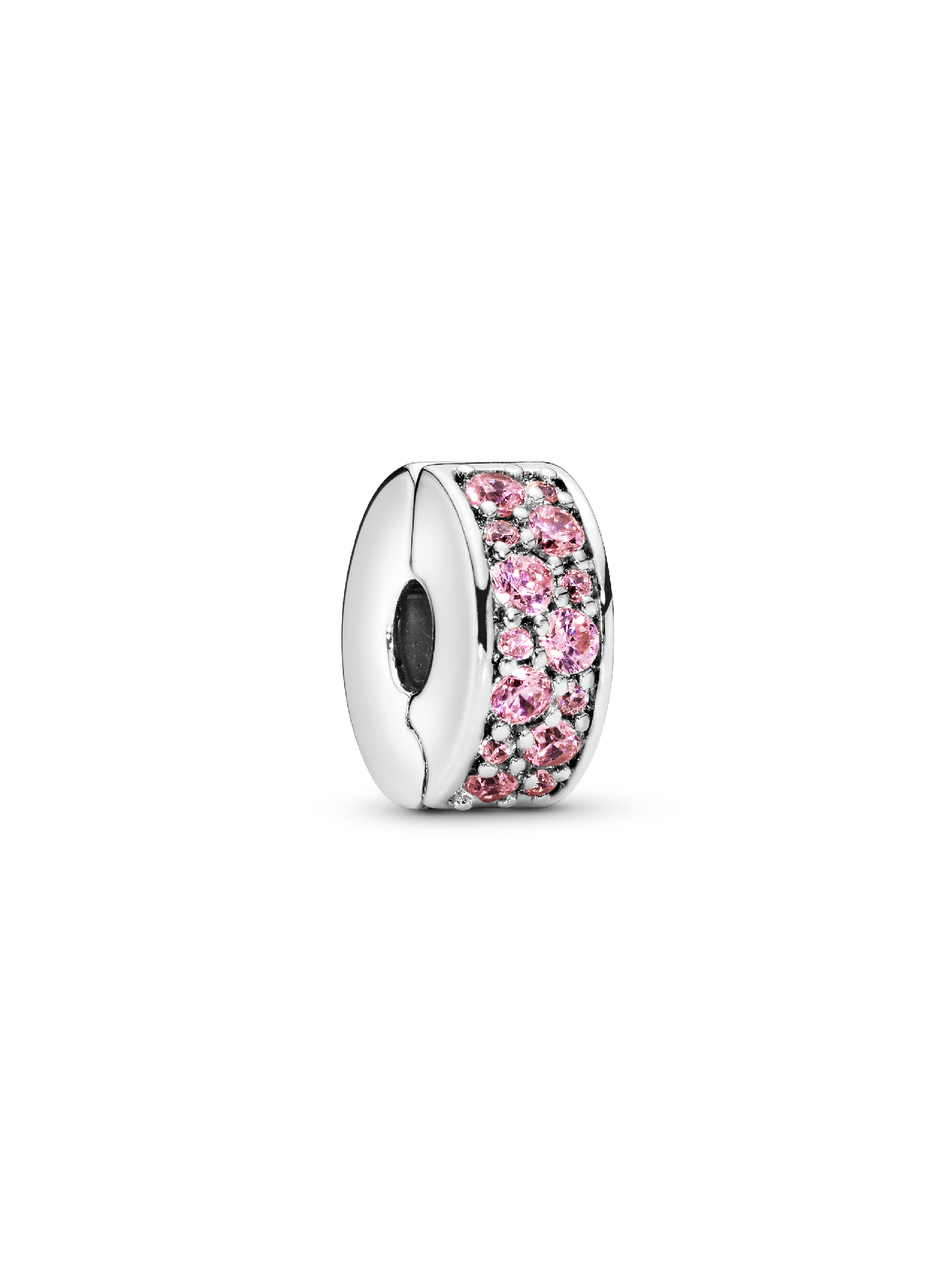Clip Charm Pavé Rosa