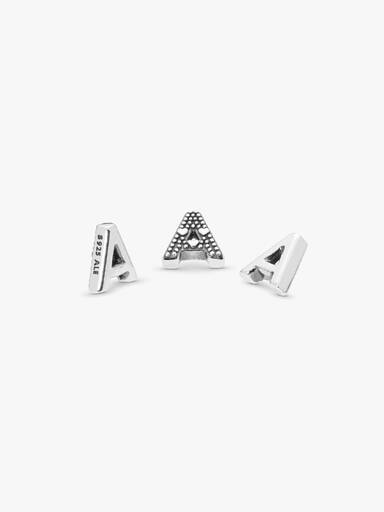 Letter A silver petite element