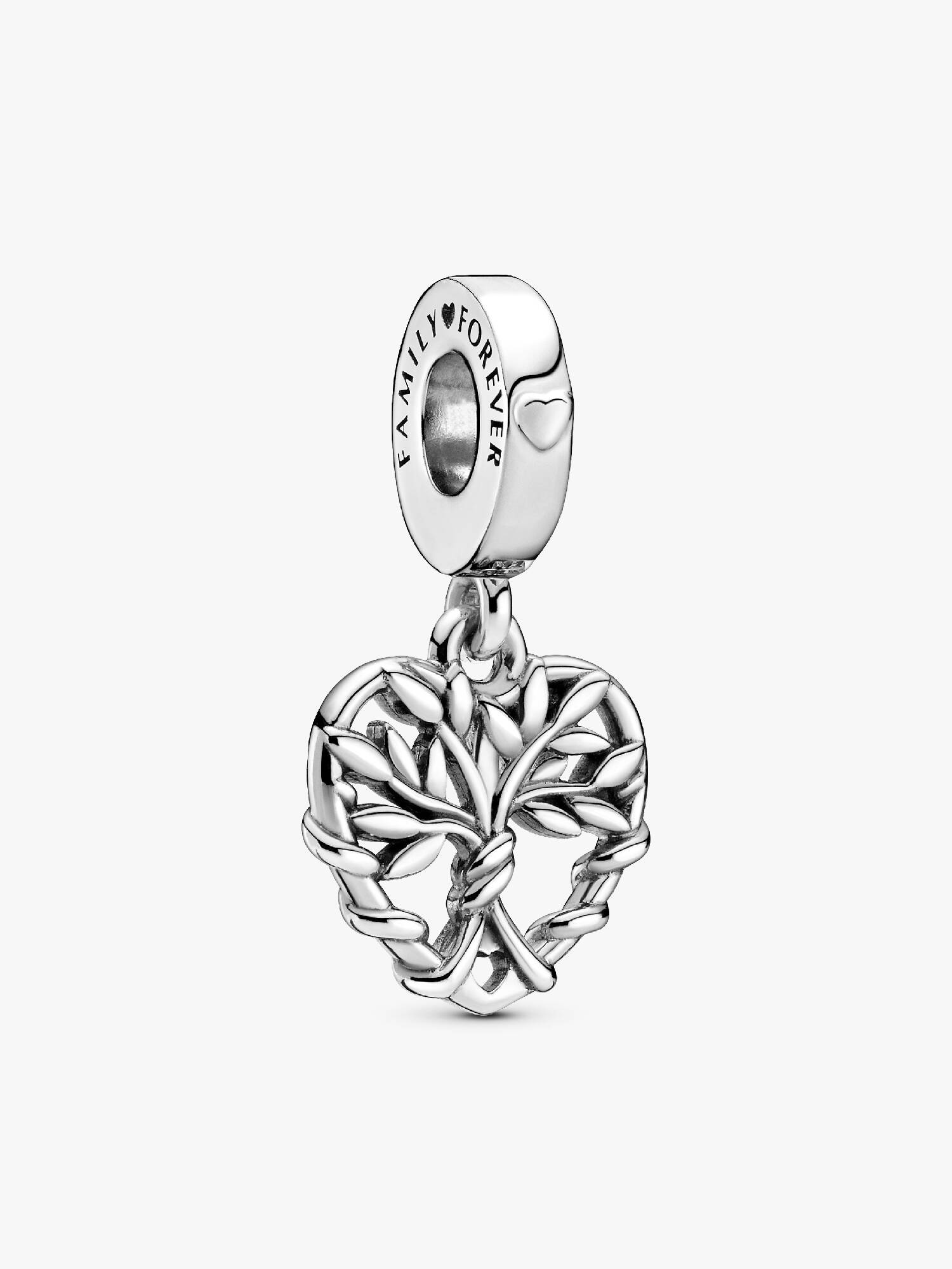Charm pendente da árvore genealógica do coração