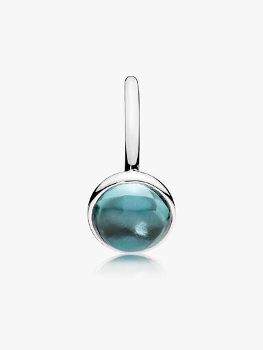 Anel Poetic Droplet, Aqua Azul Cristal