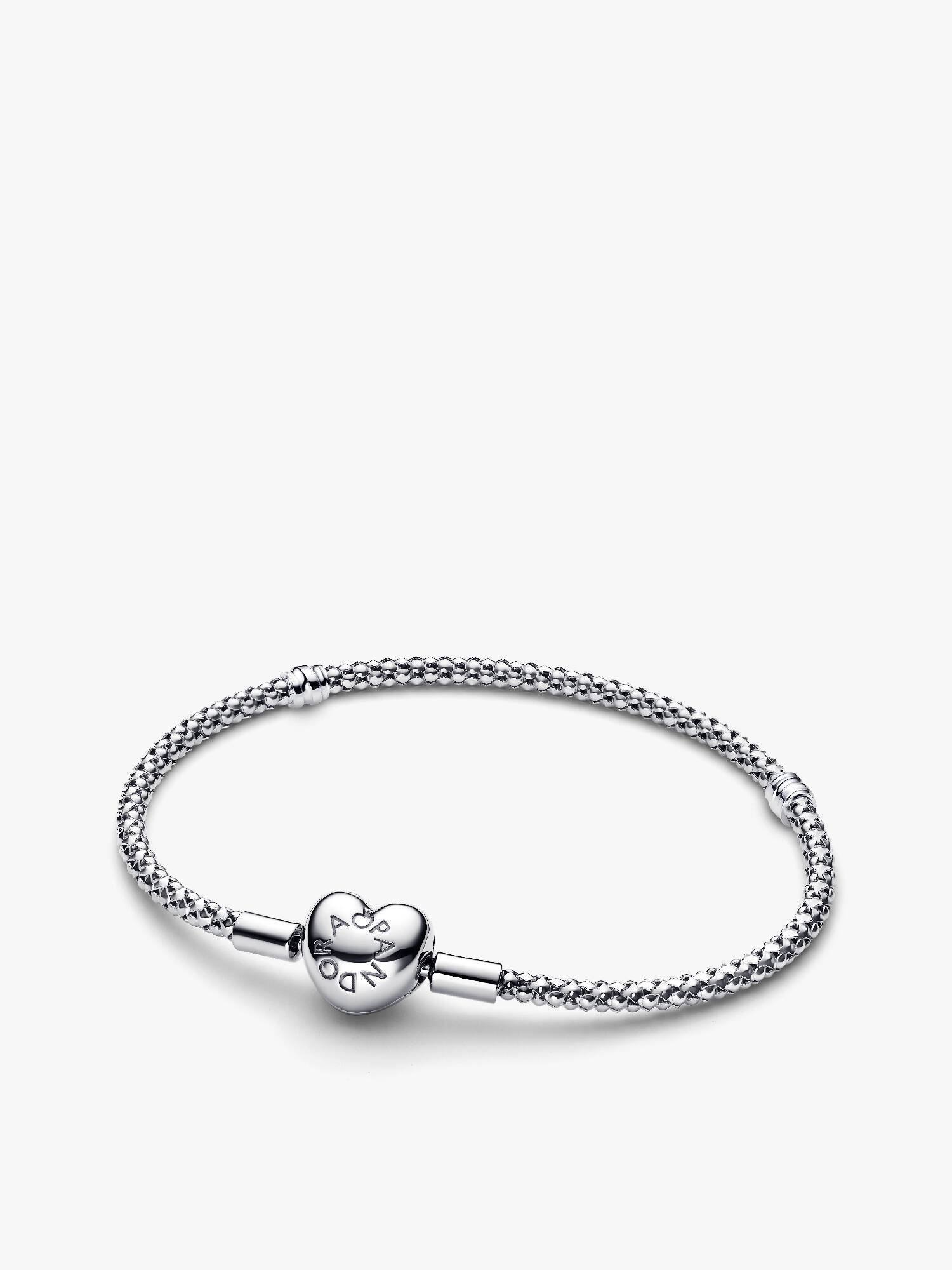 Bracelete Corrente Cravejada e Fecho de Coração