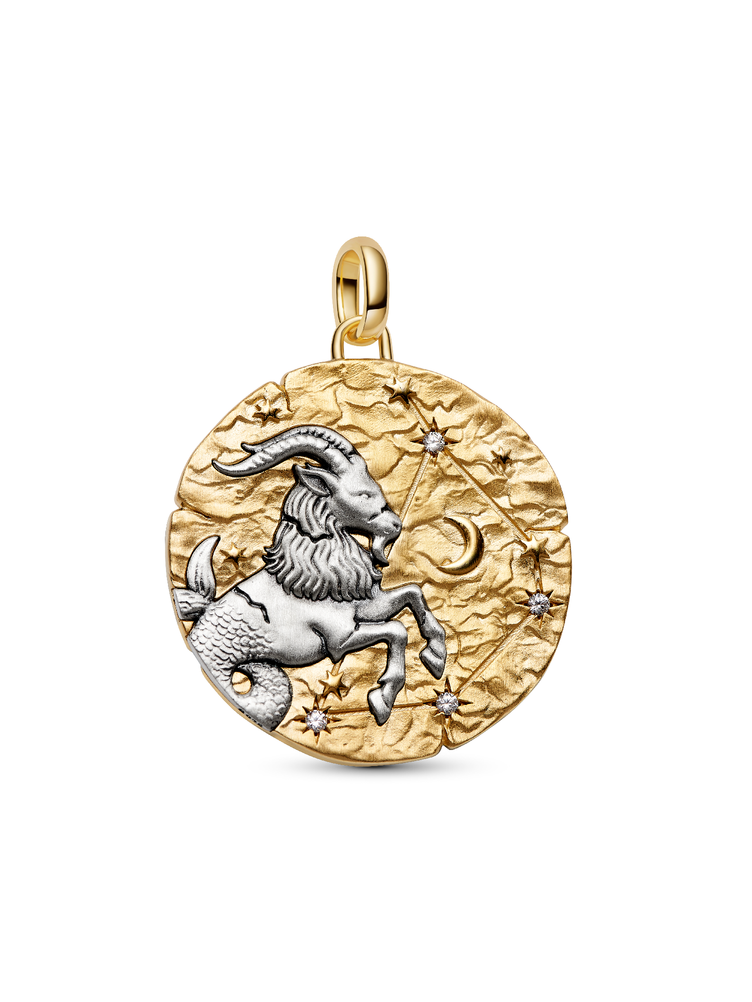 Charm Medalhão Maxi do Zodíaco do Signo de Capricórnio