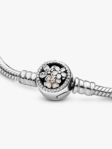 Pulseira Corrente Snake Pandora Moments Flor Clasp