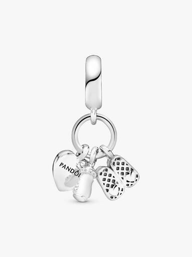 Charm Pendente Mamadeira e Sapatos