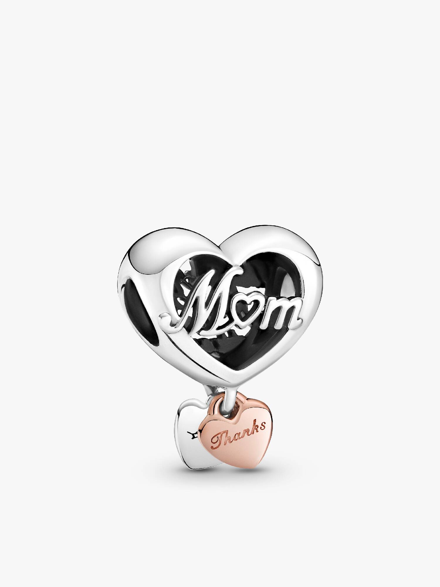 Charm de coração Obrigado Mãe