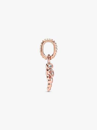 Dragonfly Pandora Rose pendant with clear cubic zirconia