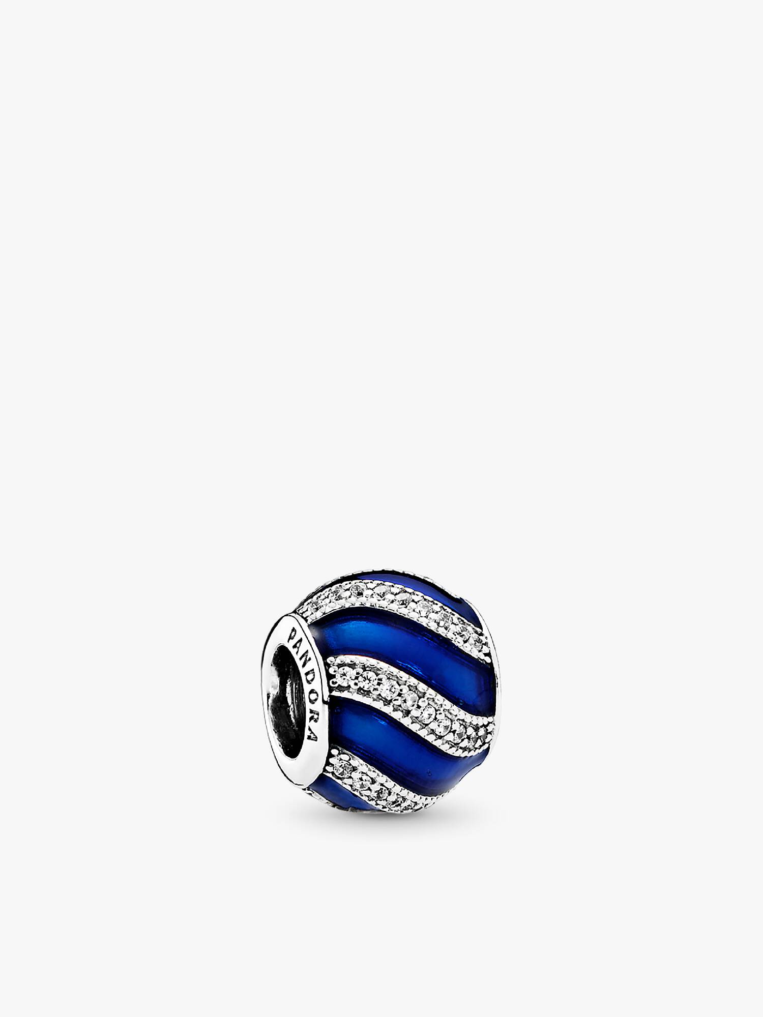Adornment Charm, Transparente Royal-azul Esmalte e Zircônia Cúbica Transparente
