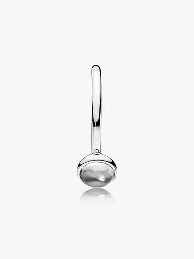 Silver ring with clear cubic zirconia