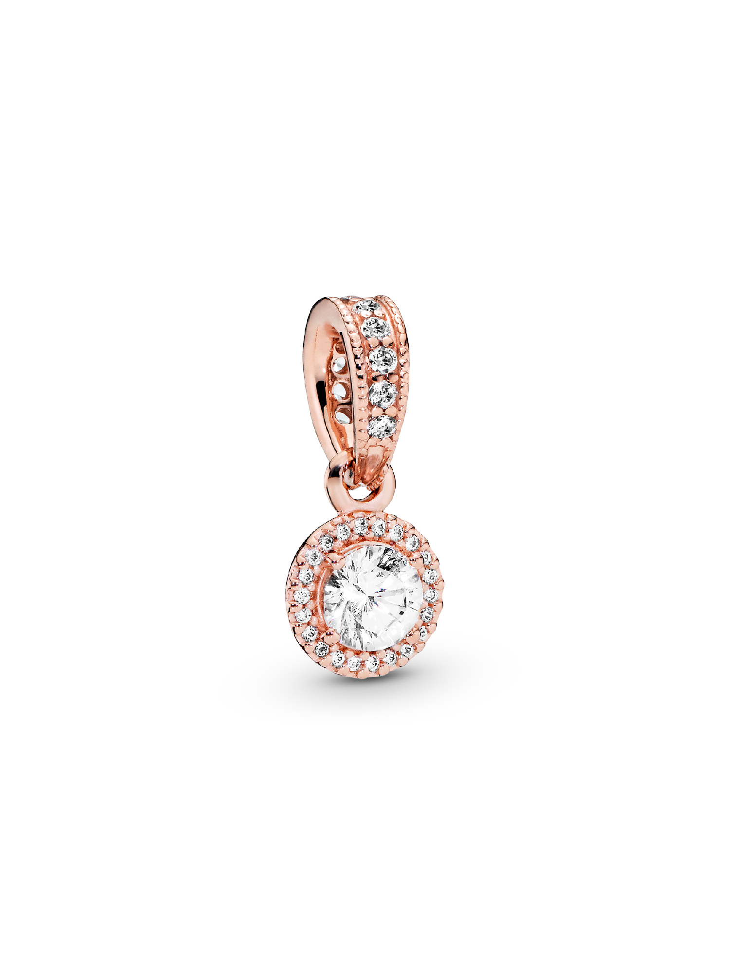 PANDORA Rose pendant with clear cubic zirconia